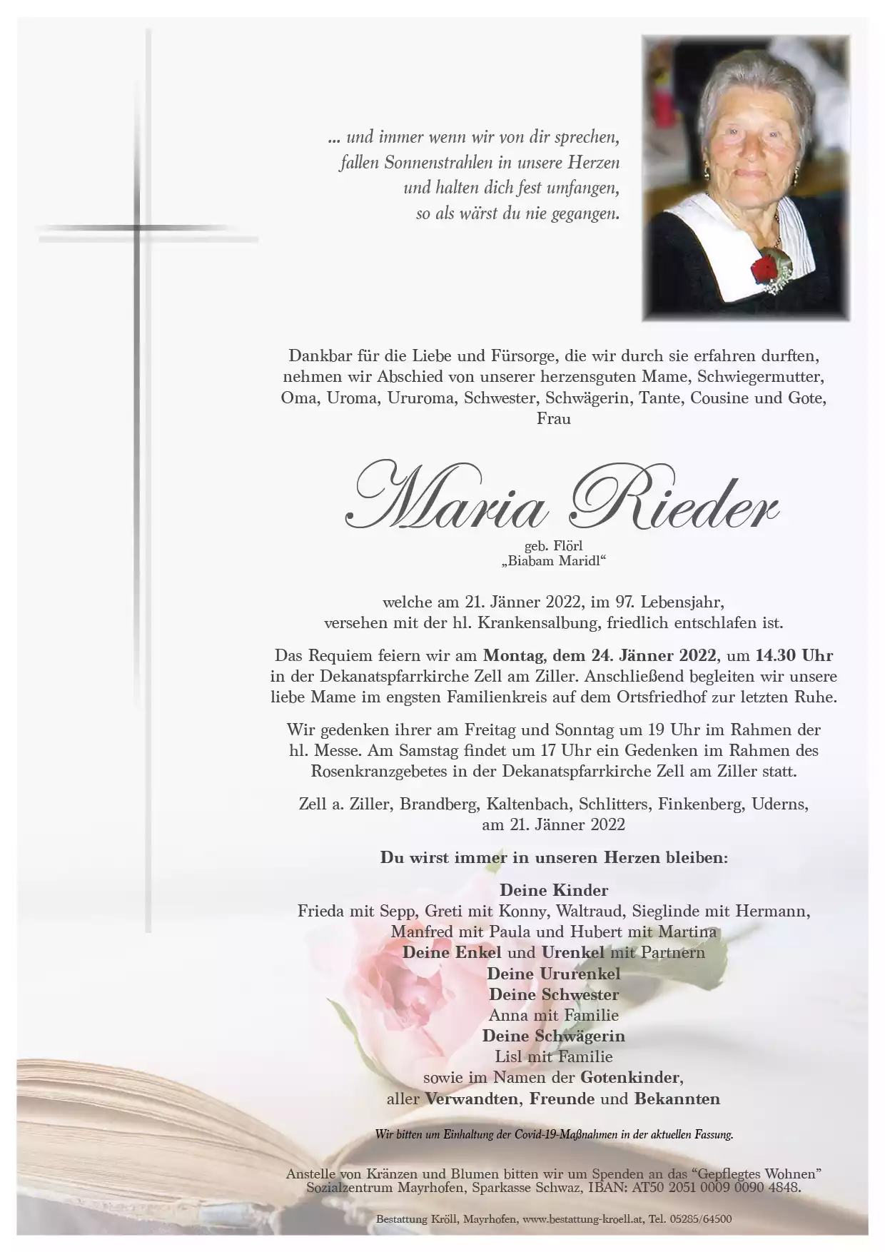 Parte von Maria Rieder